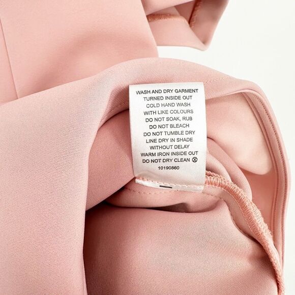 NEW Asos C/MEO On The Level Mini Dress Puff Sleeve Pink Small - Picture 11 of 12